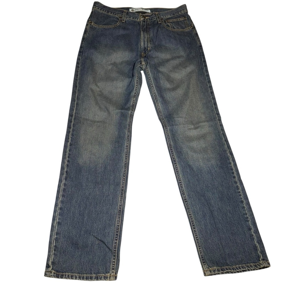 Harley-Davidson Men’s 34x34 Straight Leg Biker Denim Jeans Blue Motorcycle NWOT